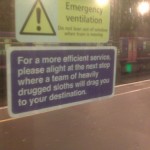 Guerilla signs on the tube