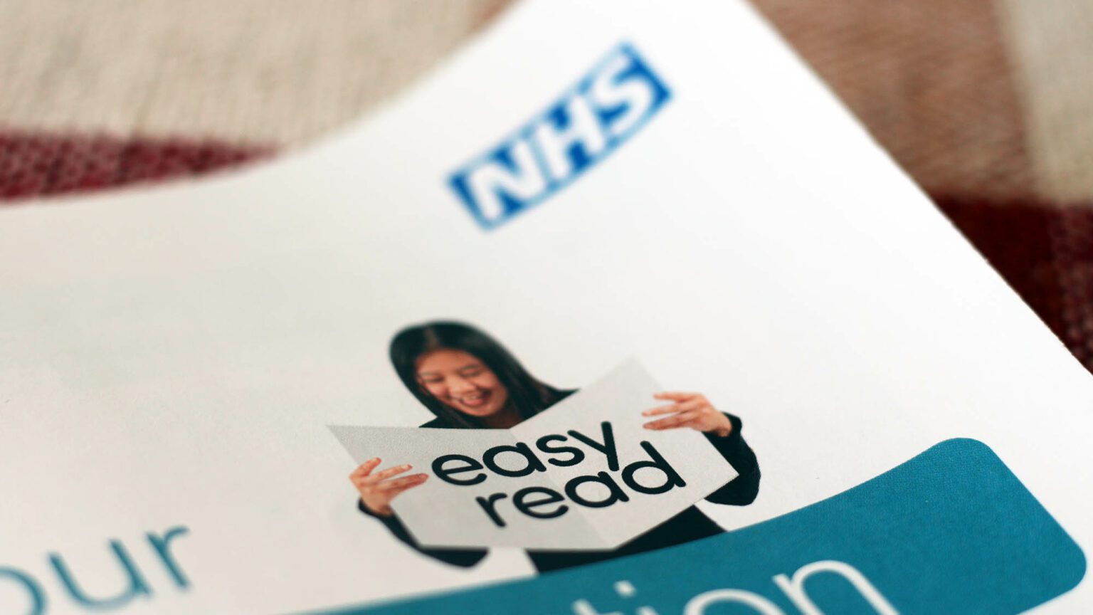 Easy read document cover from the NHS