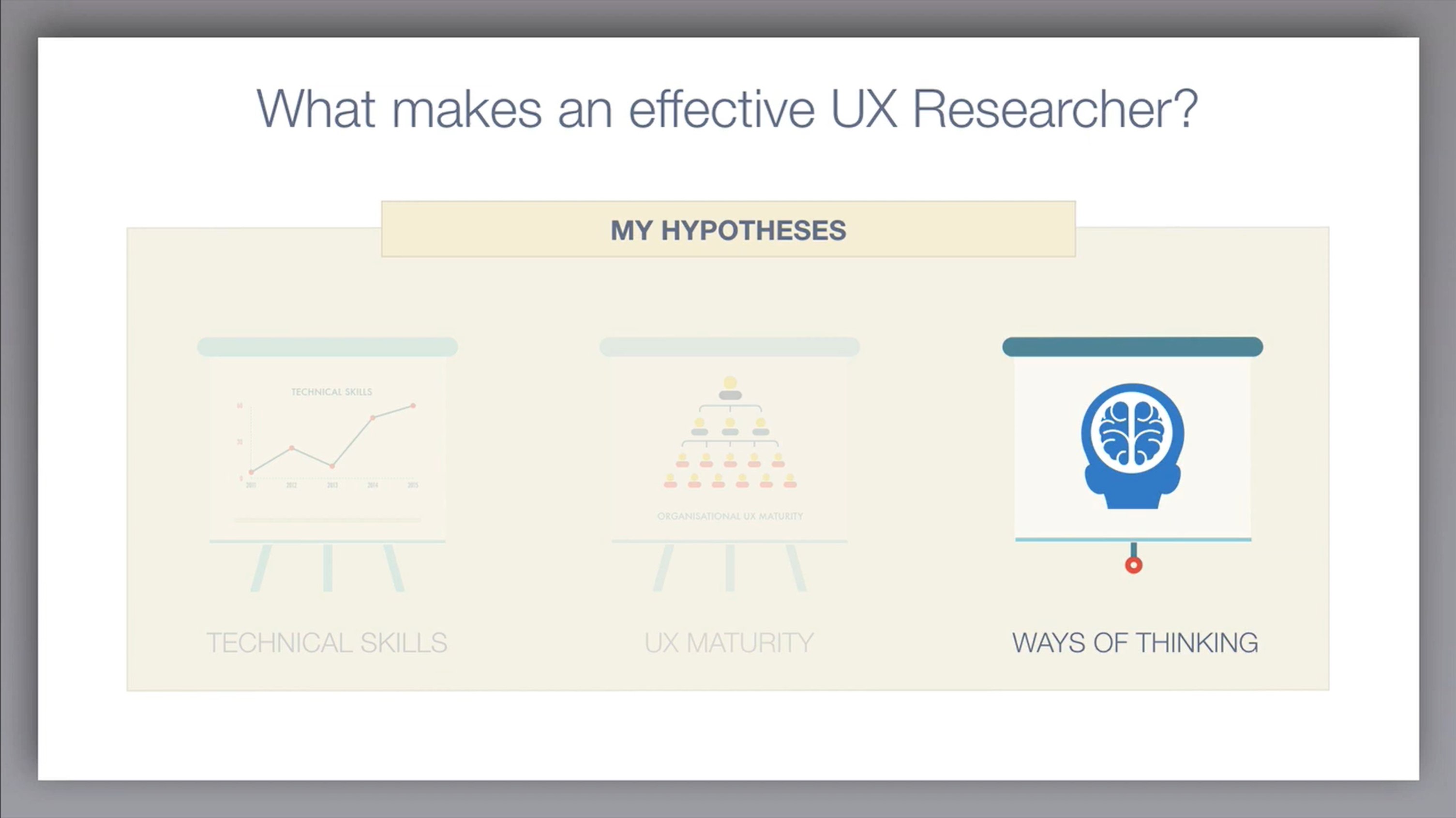 Screenshot of the what makes an effective UX researcher video